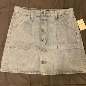 Lucky Brand Button-Up Denim Skirt Size 31/12 NWT